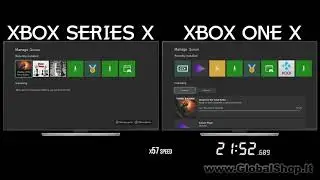 Xbox Series X vs Xbox One X copying the same "Blu-ray Disc" speed comparison.