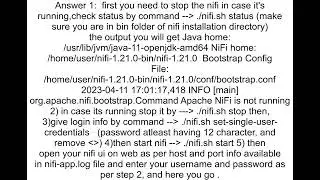 Apache NiFi - login issue when entering username and password