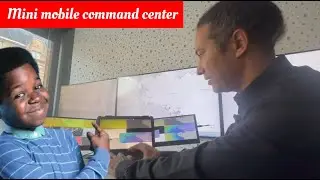 Mini mobile command center avec notre triple écran