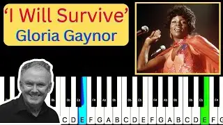 'I Will Survive' - Gloria Gaynor  - Piano Tutorial - Free Sheet Music in the description!