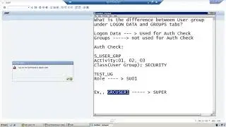SAP Security FAQ4: What is the difference between User Group under LOGON DATA and GROUPS tabs ?