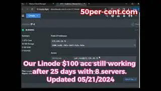 Linode $100 account still working after 25 days with 8 servers - Free Trial