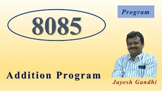 8085 Addition Program with data in memory and interpretation of carry flag