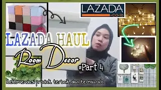 Lazada Haul Room Decor 2020 #Part4 - Unboxing Perlengkapan Kamar Murah Dari Lazada.