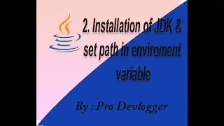 Installation of java and path set in Environment variable