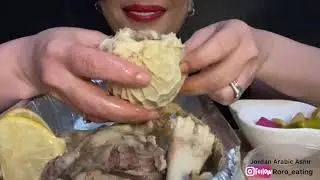 Mukbang eating  Iraqi bacha ماكبونج الباجة العراقية