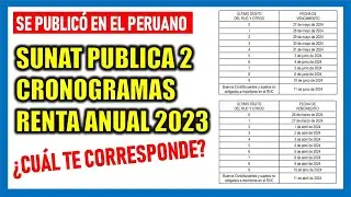 SUNAT PUBLICA EL CRONOGRAMA DE LA DECLARACIÓN ANUAL 2023 !HAY 2 CRONOGRAMAS! ¿CUÁL TE CORRESPONDE?