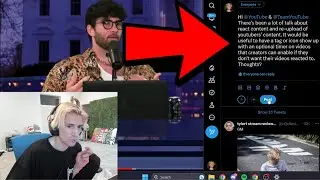 xQc sends a tweet to YouTube