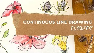 Continuous Line Drawing Flowers | Easy One-Line Art Tutorial