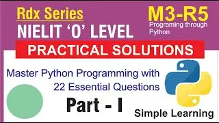 Python Essential Practical Programs with 23 Essential Questions Part I