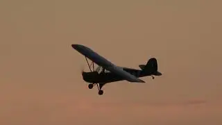Aeronca L-3? sunset landings KHWY 082722