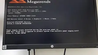 Power Supply Surges Detected During The pr ..Asus  M/B  Bios Setup