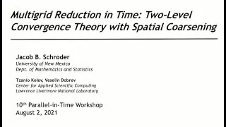Multigrid Reduction in Time: Two-Level Convergence Theory with Spatial Coarsening