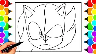 Sonic Coloring Pages NEW Sonic Team NEW Sonic in the movie 3 Tails, Knuckles, Amy Rose  COLORING 90