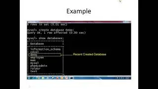 LECTURE 14 CREATING MYSQL DATABASE AND TABLE IN COMMAND LINE