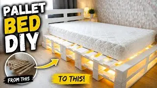How To Make A Pallet Bed Frame - DIY Simple Bed From Pallets - How To Save Money