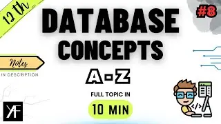 Class 12 Computer Science | DataBase Concepts | Unit 3 - Data Handling | CBSE BOARDS 2024 | ONE SHOT