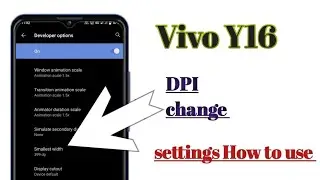 Vivo y16 DPI change settings hidden features || How to use