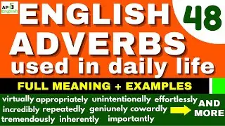 48 Adverbs Intermediate Level | Upgrade English For Beginners.