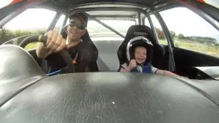 RallyRides Driving Experiences, funny little boy in a Subaru Rally car!