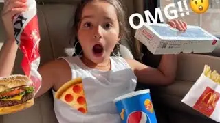 Letting the person in front of me decide what i eat for 24 hours-السيارة الي قدامي تحدد طلبي 😱🍔
