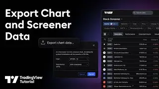 How To Export Chart & Screener Data