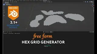 Hexagon Grid (Free Form) Geometry Node Blender 3.1+