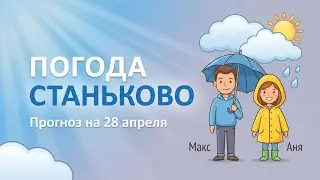 ☁️ Прогноз погоды в Станьково на 28 апреля: прохладный день с небольшим дождём вечером