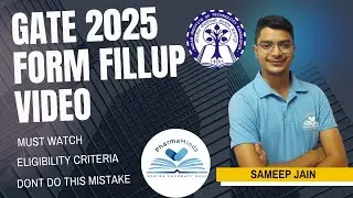 GATE 2025 FORM FILL UP VIDEO | FOLLOW EACH STEP TO FILL FORM | GATE COURSE BY PHARMAMINDS