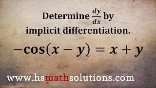 Using Implicit Differentiation to Find dy/dx (Example)