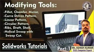Modifying Tools in Solid works Tutorials in Hindi  #solidworks #solidworkstutorial