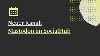 Mastodon im SocialHub Content Planner