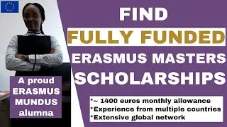 How to apply for fully funded Erasmus Mundus Masters Scholarships (100% free, ~1400 euros per month)