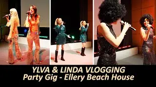 Ylva & Linda performing at party gig at exclusive Ellery Beach House