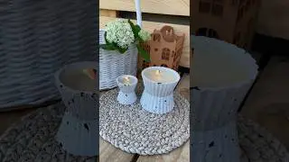 Как сделать красивые свечи 🙌 #diy #декор #garden #рукоделие #дача#сад#творчество #home#woodworking