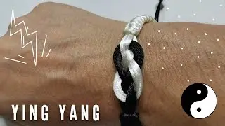 Pulsera  unisex YING YANG 2022 fácil. #macrame #aesthetic  #pulseras