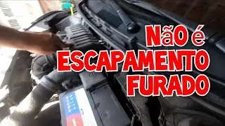Carro com barulho de escapamento furado