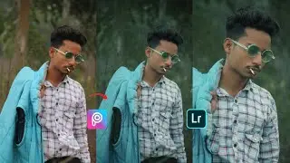 Dark green retuching photo edting || lightroom sa karo dark mood photo edting || anas editz