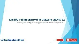 Modify Polling Interval in VMware vROPS 6.6