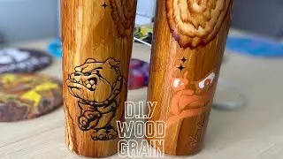 Painting a Wood Grain Pattern on a Tumbler