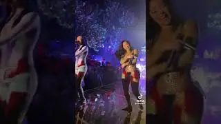 Cardi B performing with Glorilla at art Basel