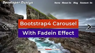 Bootstrap 4 Fading Carousel Slider | Slider With Fade Effect | Basics Slider Change Slide Fade In