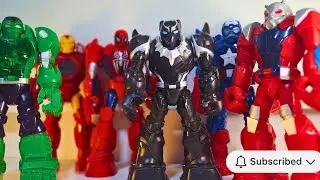 BONECOS MARVEL! COLEÇÃO HULK, HOMEM-ARANHA, IRON MAN e CAPITÃO AMÉRICA! #views #actionfigures 
