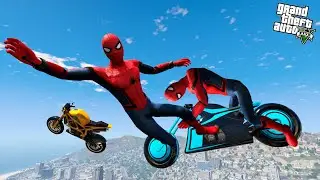 GTA 5 Spiderman Motorcycle Fail Compilation Ragdolls eps.9(Jump, Euphoria Physics, Fails )