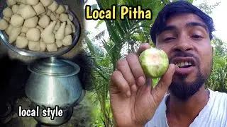 Local traditional Pitha with banana||desi style mein||गांव की जिंदगी ❤️