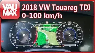2018 VW Touareg 3.0 V6 TDI 286PS Beschleunigung 0-100 km/h / Tachovideo / Acceleration 0-60mph