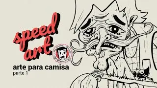 Speed Art no Gimp Ilustração para camisa - parte I