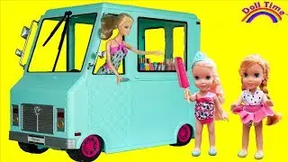 ICE CREAM Truck! ELSA & ANNA - ICE CREAM everywhere