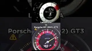 Lexus LFA vs Porsche 911 992 GT3 touring #shorts #acceleration  #lexus #lfa #v10 #porsche #911