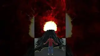 ultimate volcano 3D short #vfx #youtubeshorts #cool #vfx_tv #volcano #aftereffects #3d #3danimation